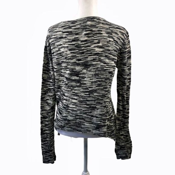 C&C California Gray White Long Sleeve Top S - Picture 2 of 7